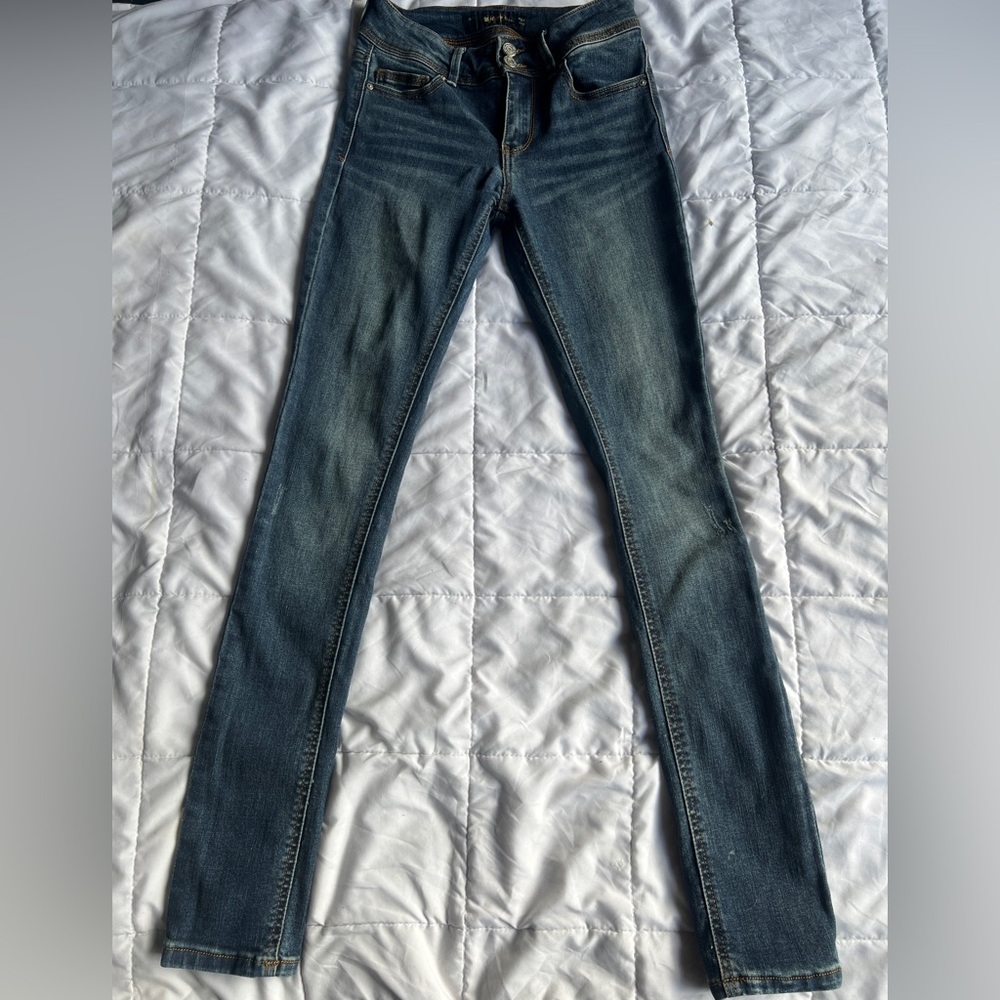 INDIGO ROW WOMENS SKINNY JEANS